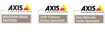 AXIS Solution Gold Partner, AXIS Camera Station Specialist, and AXIS Network Audio Specialist credentials