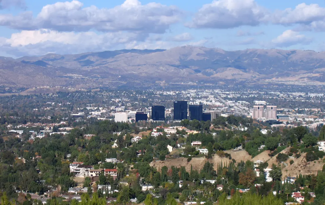 Woodland Hills, California — The San Fernando Valley, with Woodland Hills and Warner Center in the foreground