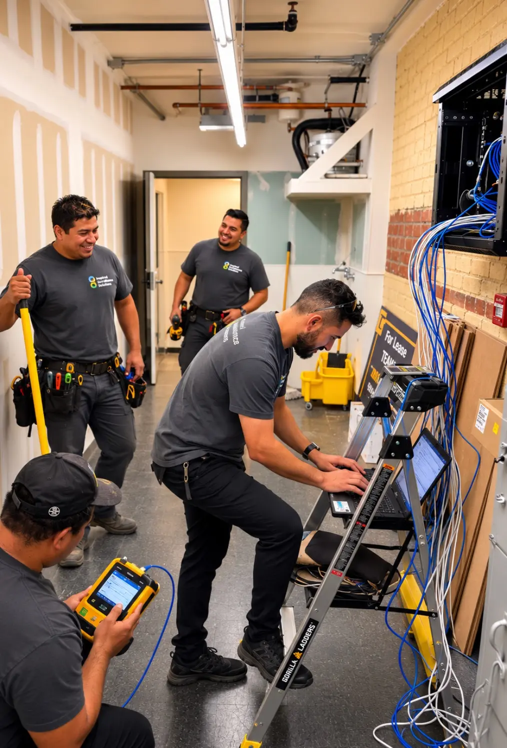 Cabling, connectivity, and field devices verified together — Three Factor Security fieldwork in El Segundo